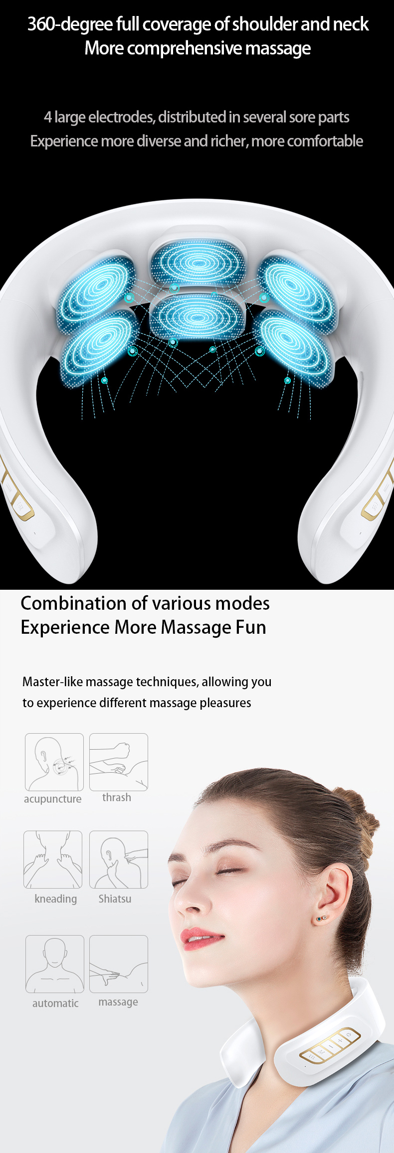 neck massager neck and shoulder massage electric neck massager shiatsu neck massager ems neck massager portable neck massager